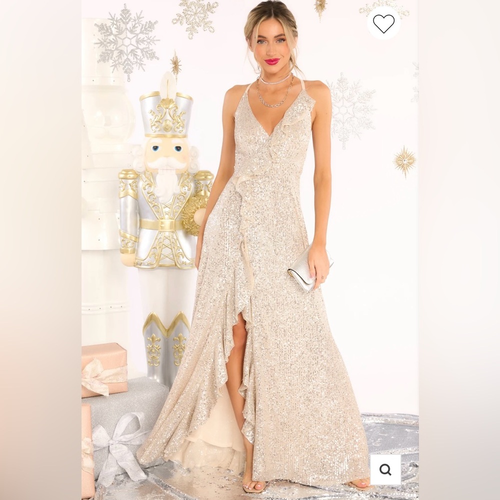 Elegant Cream Evening Gown